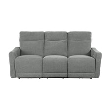 Load image into Gallery viewer, Edition Power Double Lay Flat Reclining Sofa in Dove Grey 9804DV-3PWH
