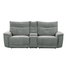 Cargar imagen en el visor de la galería, Tesoro-(3)Power Double Reclining Love Seat with Center Console, Power Headrests and USB Ports image