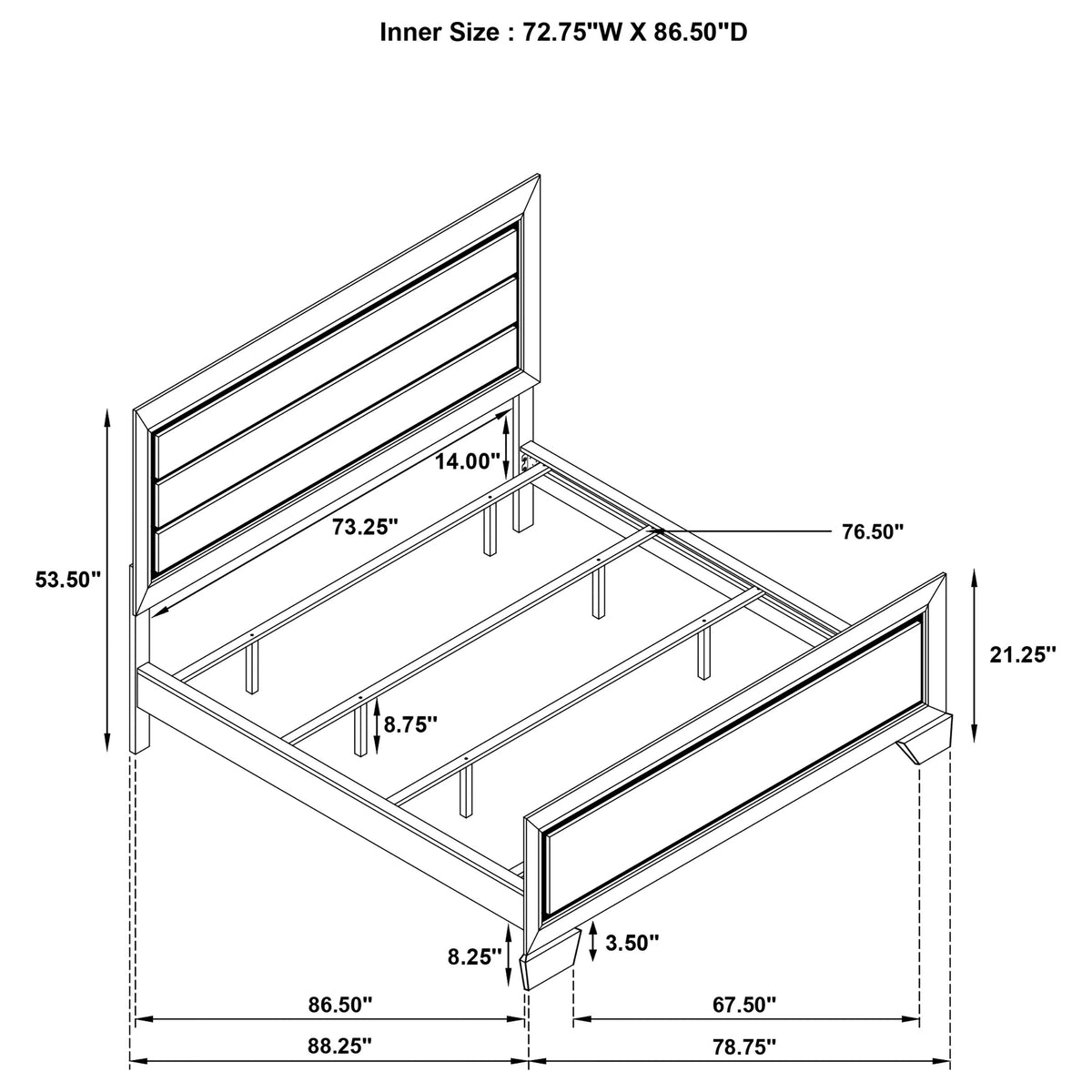 Kauffman Panel Bed