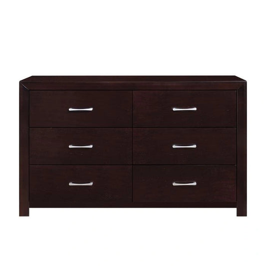 Edina 6 Drawer Dresser in Espresso-Hinted Cherry 2145-5