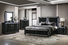 Cargar imagen en el visor de la galería, Ravenne Velvet Upholstered LED Dresser and Mirror