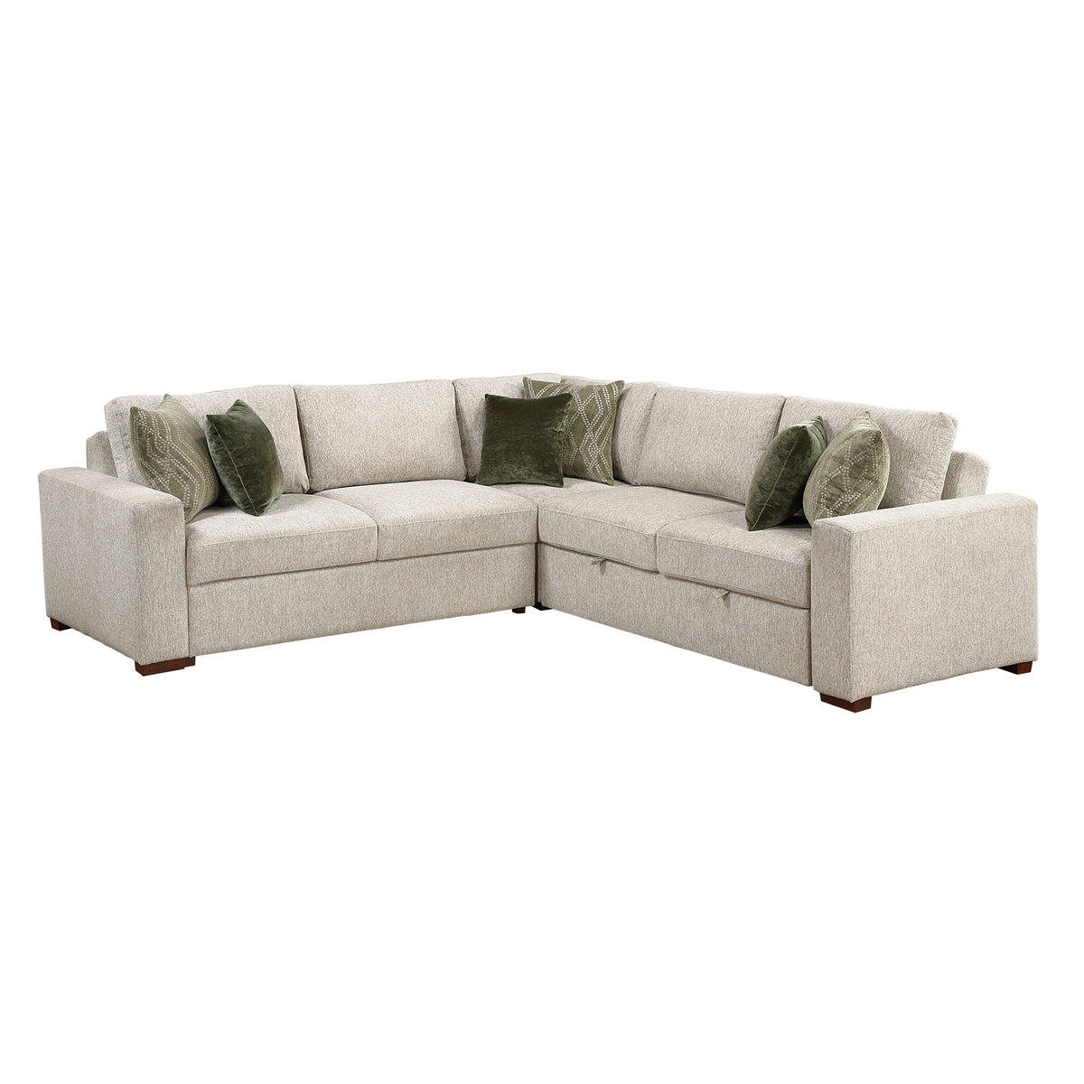 Isla-(4)3-Piece Sectional with Pull-out Bed image