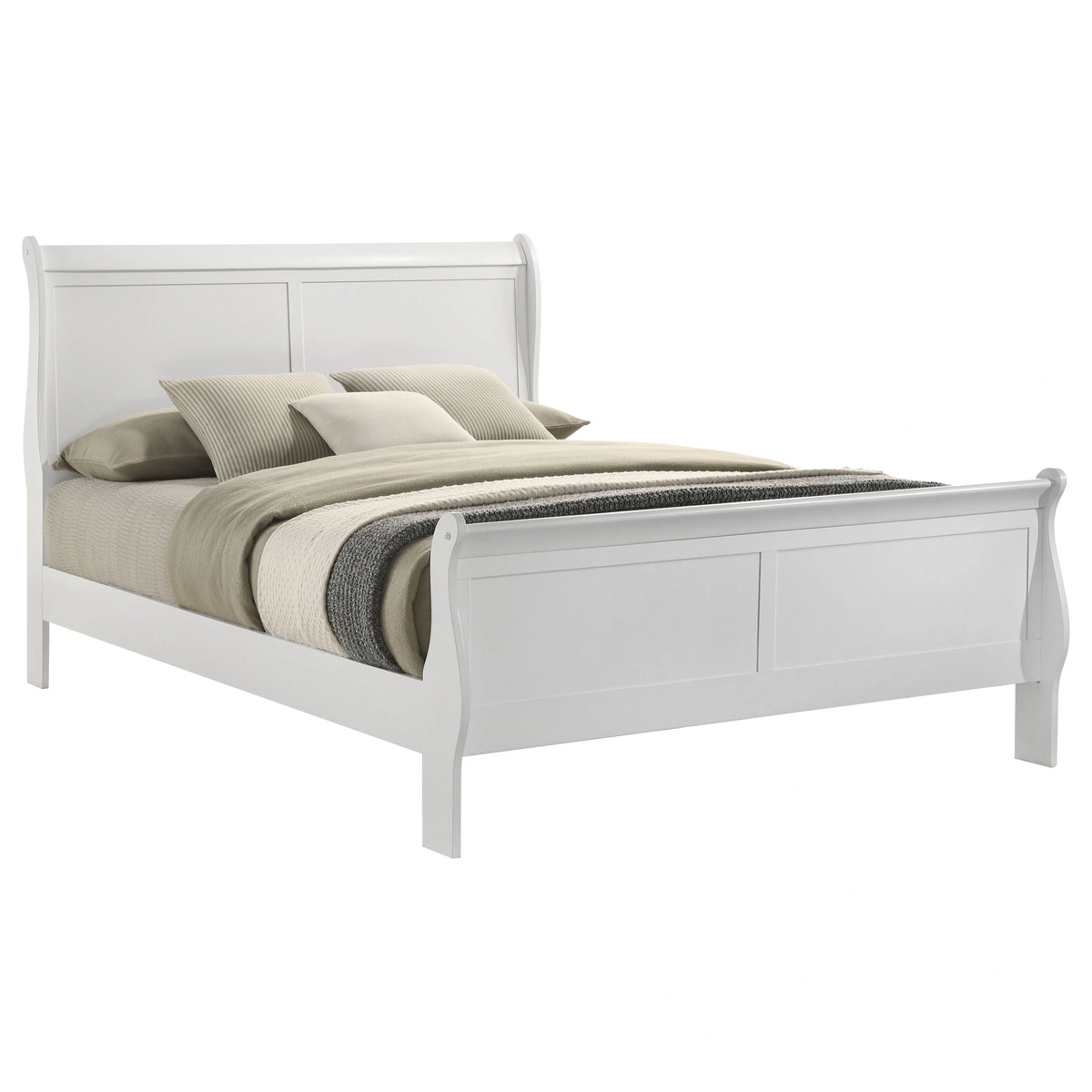Louis Philippe Sleigh Panel Bed