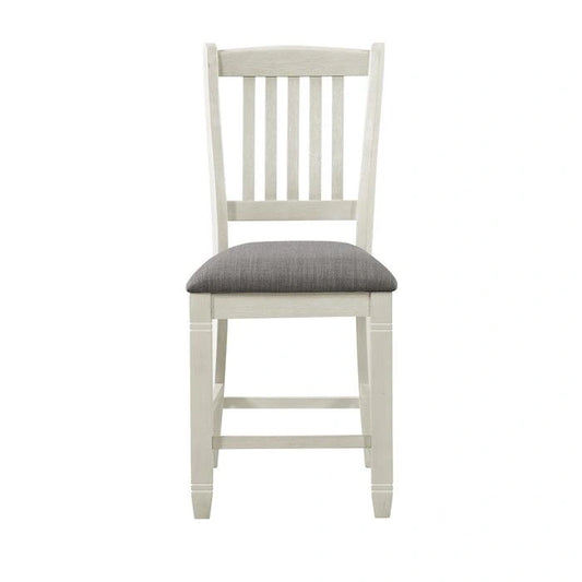 Granby Counter Height Chair in White & Brown (Set of 2)