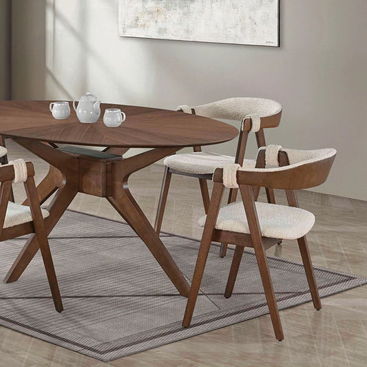Ebikon 5 Pc Dining Table Set Walnut