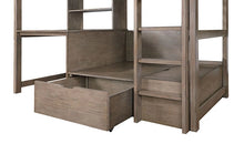Cargar imagen en el visor de la galería, CALLISTUS Twin Workstation Loft Bed, White &amp; Gray