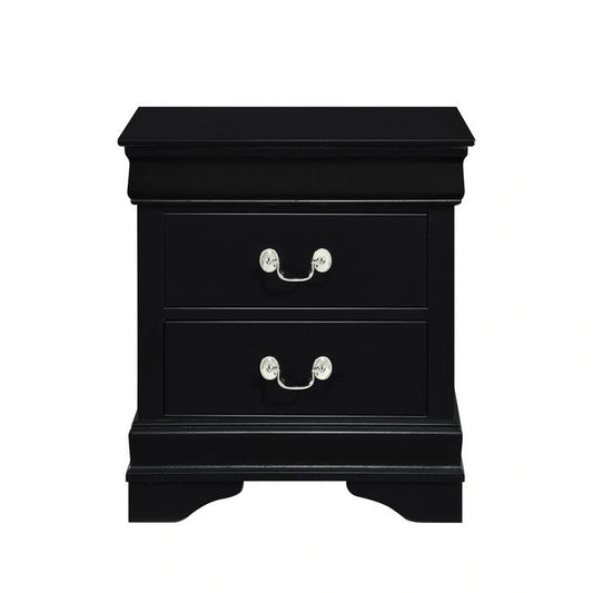 Mayville 2 Drawer Nightstand in Black 2147BK-4