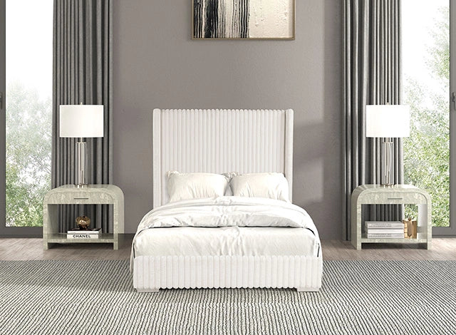Cadwell E.King, Queen, & Full Bed White, Gray, & Black