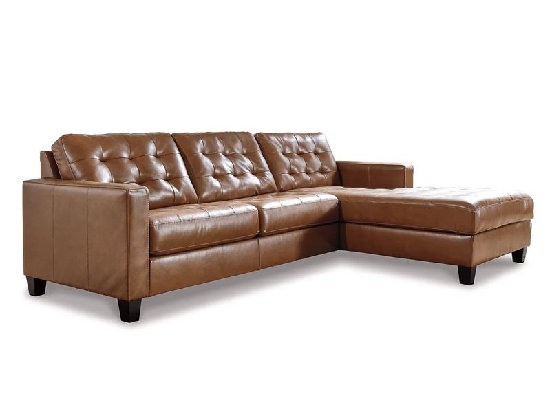 ASH11102 - 2 Piece Leather Sectional with Chaise