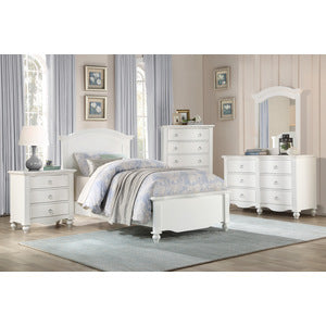 HE2058WHT-1- Twin Bed Frame