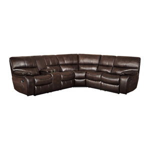 8480BRW*3SC 3-Piece Modular Reclining Sectional with Left Console
