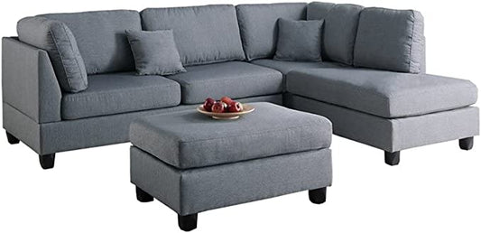 POU7606 - Fabric Sectional w/ Ottoman