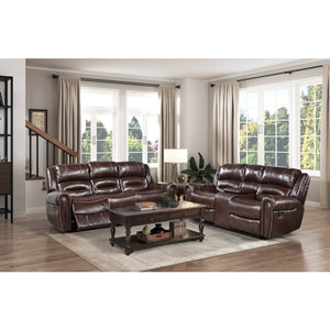 9668NBR-3 Double Reclining Sofa with Drop-down Cup Holders