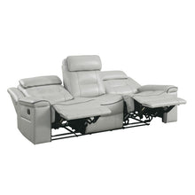 Load image into Gallery viewer, 9999GY-3 Double Lay Flat Reclining Sofa