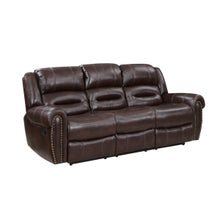 Load image into Gallery viewer, 9668NBR-3 Double Reclining Sofa with Drop-down Cup Holders
