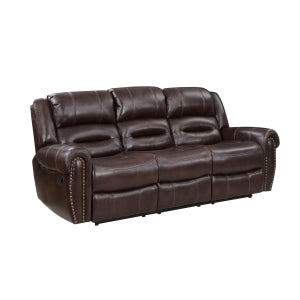 9668NBR-3 Double Reclining Sofa with Drop-down Cup Holders