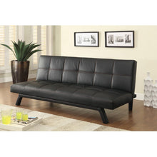 Load image into Gallery viewer, COA500765 - Sofa Bed (Black W/ Red Stitching)
