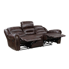 Load image into Gallery viewer, 9668NBR-3 Double Reclining Sofa with Drop-down Cup Holders