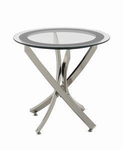 COA702588 - Glass Top Chrome Coffee Table