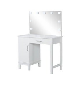 COA931149- Vanity Set with LED Lights, desk and stool