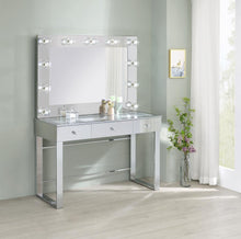 Load image into Gallery viewer, COA935934- 3-drawer Vanity with Lighting Chrome and White