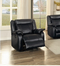 Load image into Gallery viewer, 8201BLK-1 Glider Reclining Chair