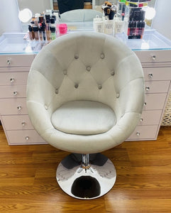 IMP-Antoinette Round Tufted Vanity Chair in Velvet