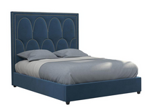 Load image into Gallery viewer, COA306009 BLUE VELVET UPHOLSTERED BED FRAME