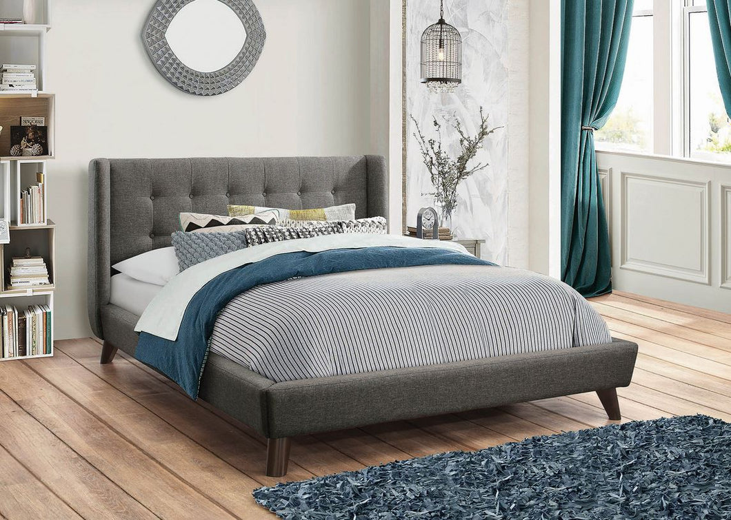 COA301061 - Carrington Grey Upholstered Bed