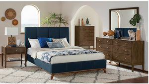 COA300626 - Charity Blue Upholstered Bed