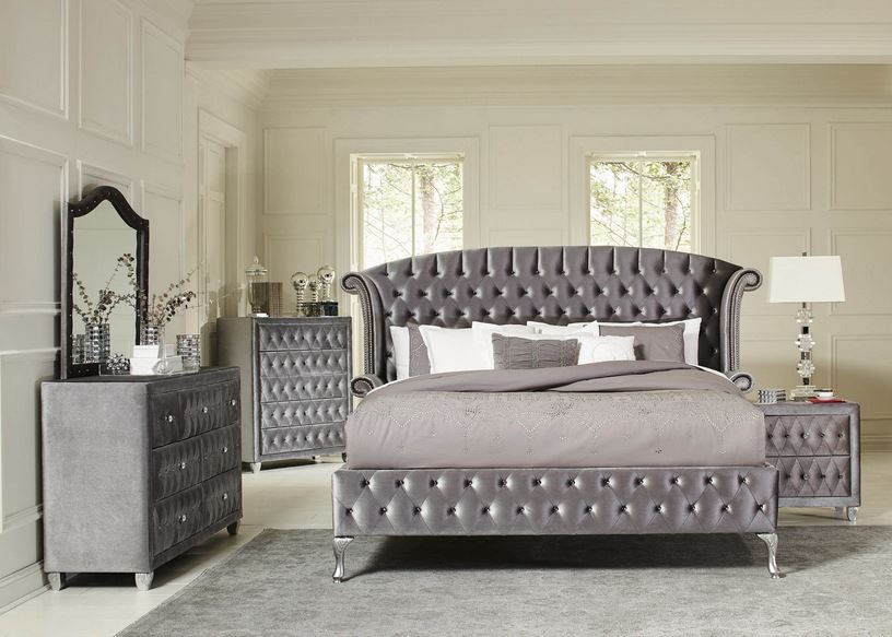 COA205101- Deanna Bedroom Traditional Metallic Bed