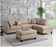 Load image into Gallery viewer, POU7606 - Fabric Sectional w/ Ottoman