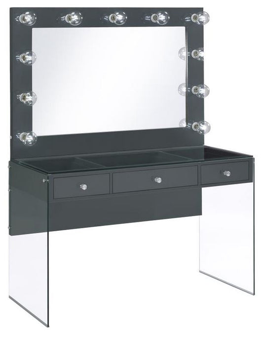 COA935923 - Vanity Desk with Lighted Mirror
