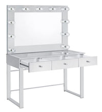 Load image into Gallery viewer, COA935934- 3-drawer Vanity with Lighting Chrome and White