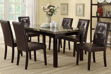 Load image into Gallery viewer, POU2093-1078 - Marble like 7-Pcs Dining Set
